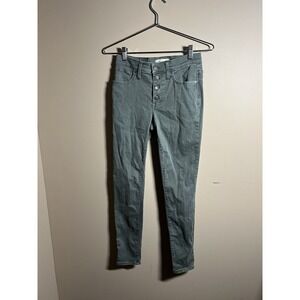 Madewell 9" High-Rise Skinny Jeans Size 26 W Olive Green